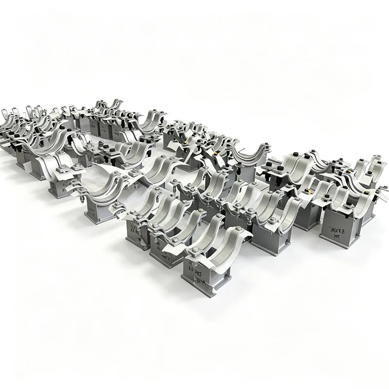 Suport pentru țevi duble galvanizate pentru grinzi de oțel Suport pentru țevi duble galvanizate pentru grinzi de oțel